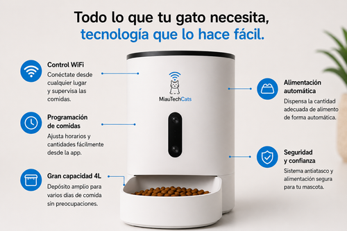 Comedero Inteligente MiauTech™ WiFi para Gatos
