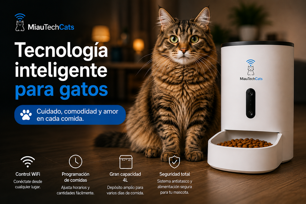 Comedero Inteligente MiauTech™ WiFi para Gatos