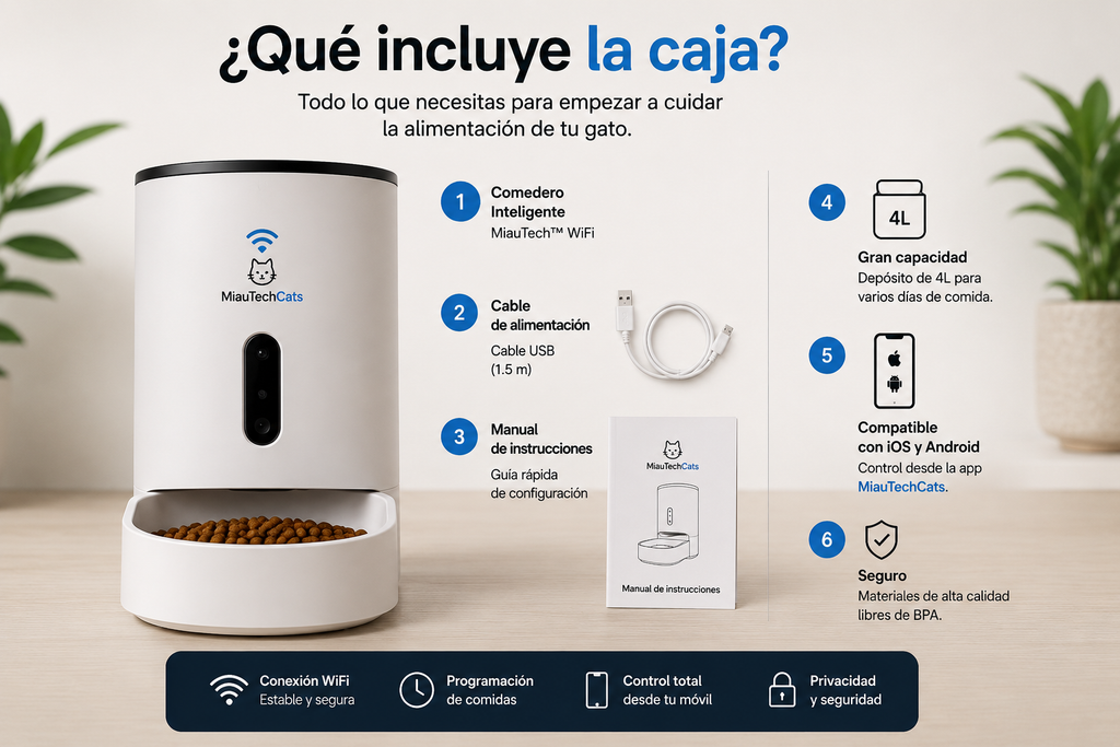 Comedero Inteligente MiauTech™ WiFi para Gatos